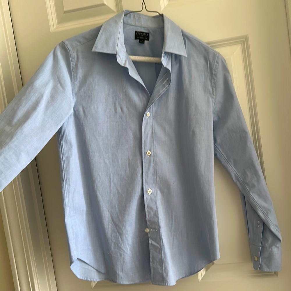 J crew/Crewcuts Thompson dress shirt. Pale blue. Size 12, boys.